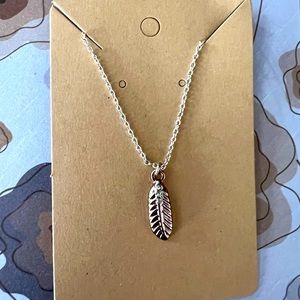 Luca & Dani Silver Feather Necklace